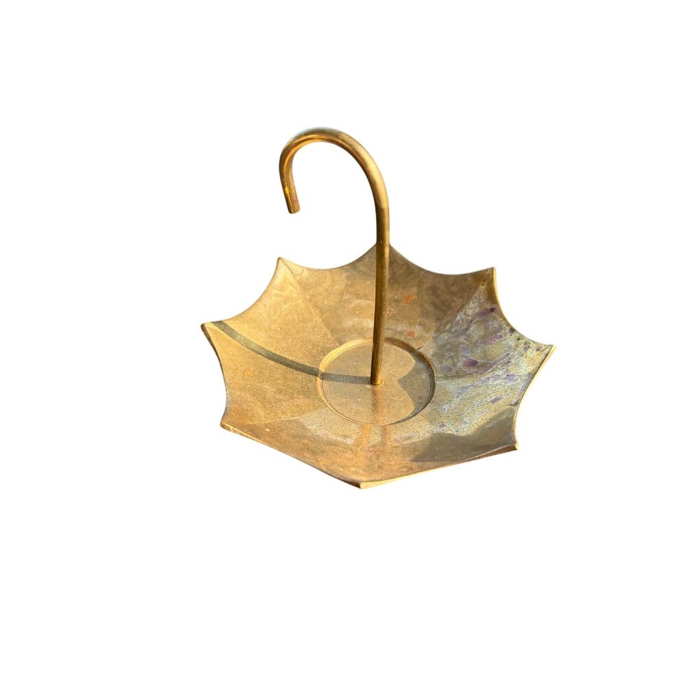 Vintage3” Brass Upside Down Umbrella Desk Candy Dish Decor Display India